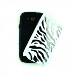 Wholesale Samsung Galaxy S3 / I9300 Zebra Hybrid Case (White-Black)